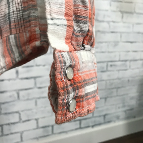 GUESS Men's Orange Rodeo Button-Up - Picture 4 of 6